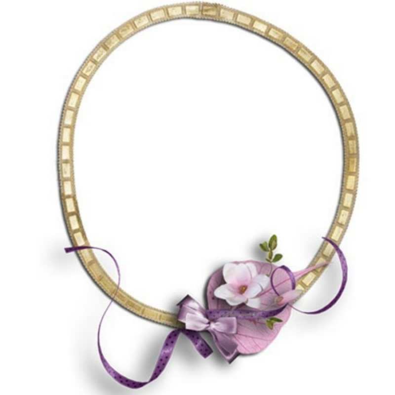 Открытка Рамочка с белым цветком и сиреневыми илстьями  золотая рамочка  З Днем ангела 