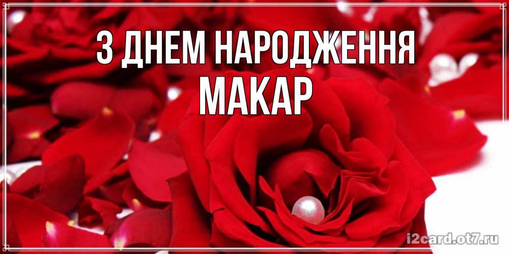 Открытка на каждый день з підписом, Макар З Днем народження роза с жемчужиной на открытке для любимых Прикольна листівка з побажанням онлайн скачати безкоштовно 
