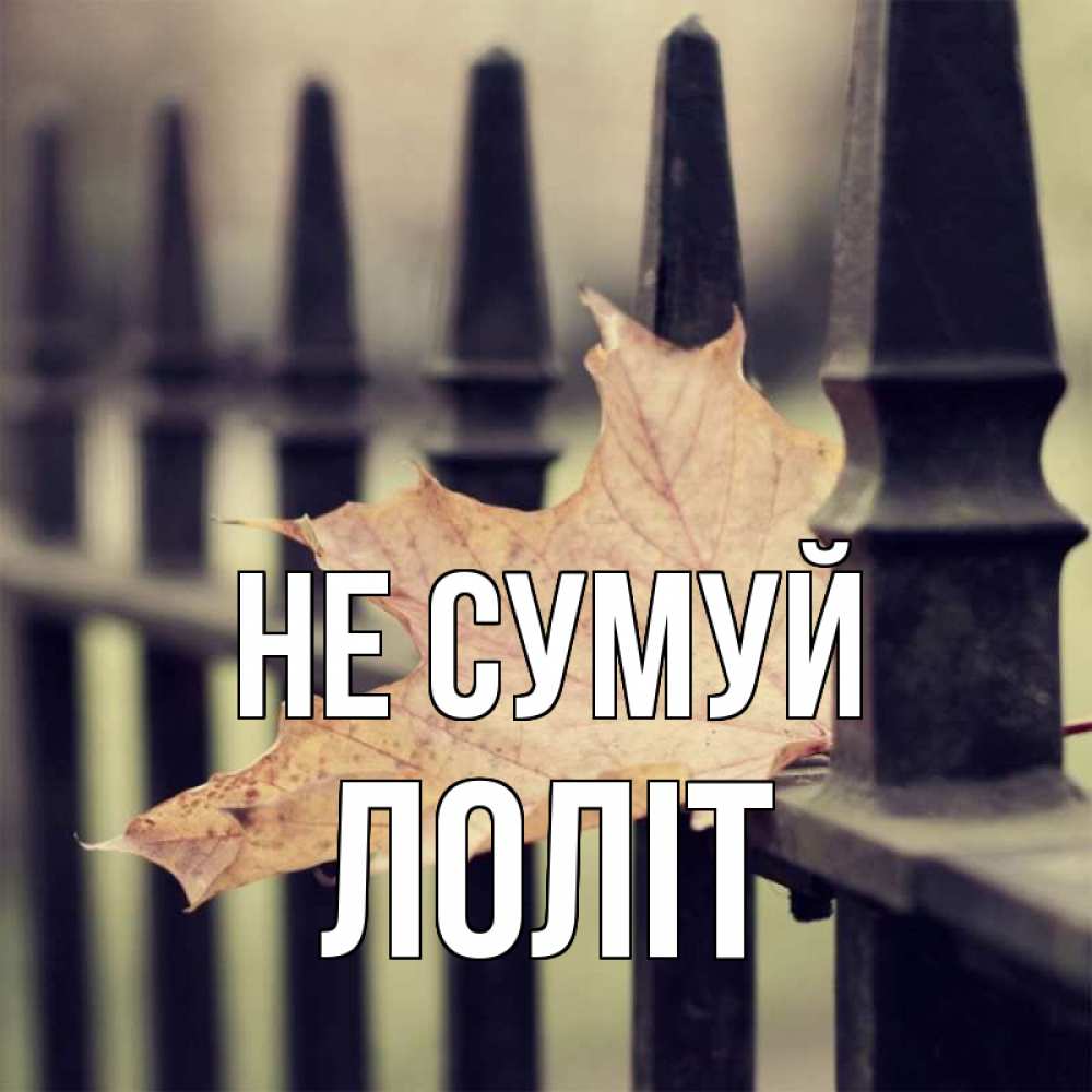 Открытка на каждый день з підписом, Лоліт Не сумуй лист клена Прикольна листівка з побажанням онлайн скачати безкоштовно 