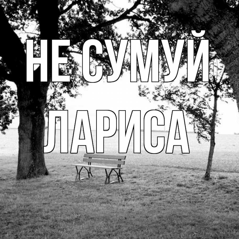 Открытка на каждый день з підписом, Лариса Не сумуй мощное дерево Прикольна листівка з побажанням онлайн скачати безкоштовно 