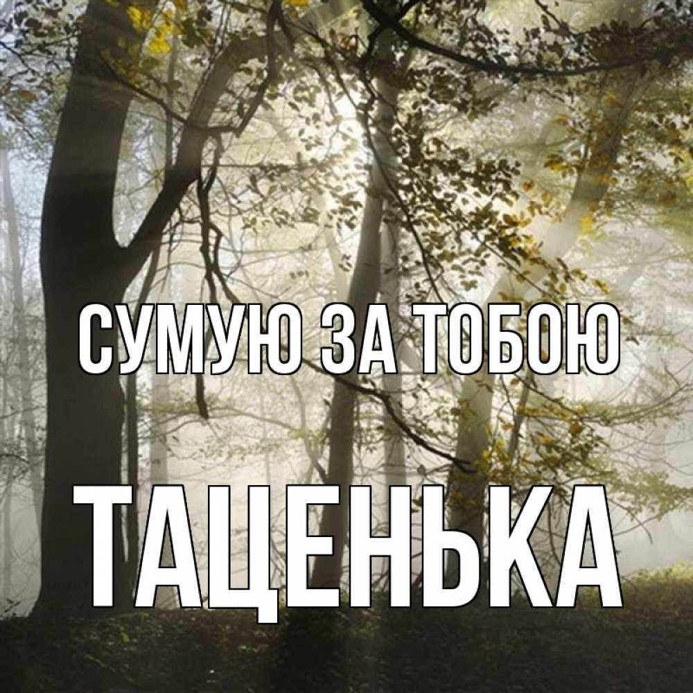 Открытка на каждый день з підписом, Таценька Сумую за тобою грустно Прикольна листівка з побажанням онлайн скачати безкоштовно 