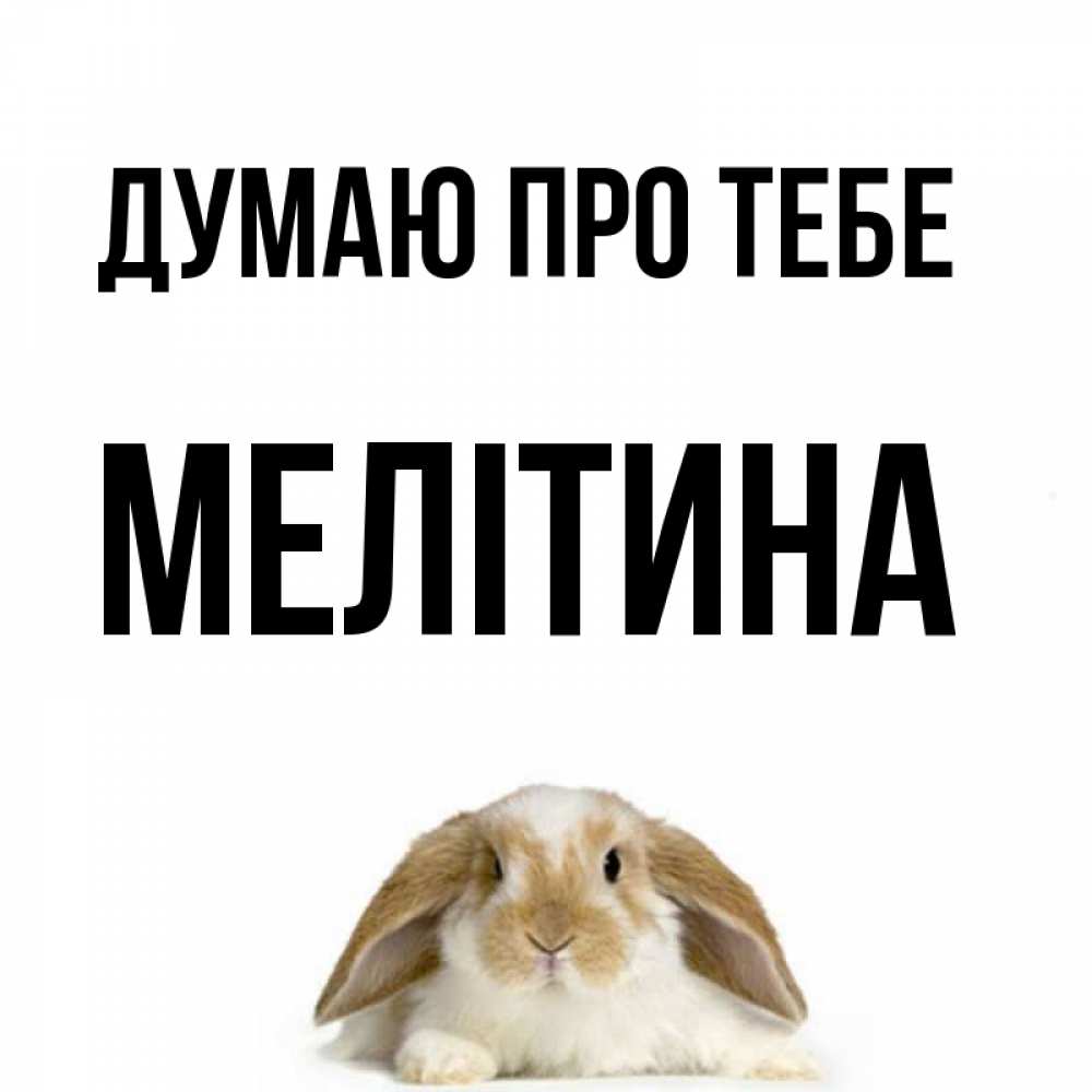 Открытка на каждый день з підписом, Мелітина Думаю про тебе подписать своими руками онлайн Прикольна листівка з побажанням онлайн скачати безкоштовно 