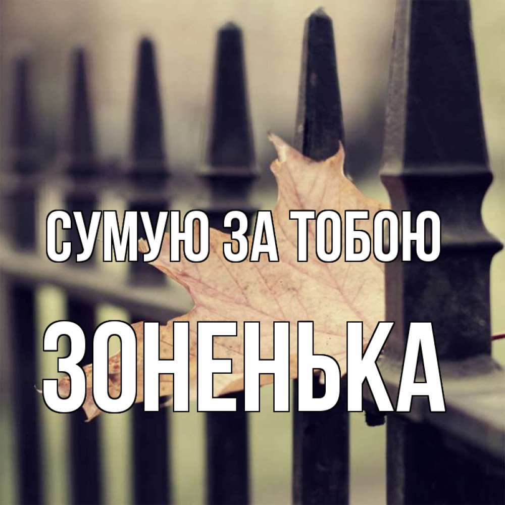 Открытка на каждый день з підписом, Зоненька Сумую за тобою очень скучно Прикольна листівка з побажанням онлайн скачати безкоштовно 