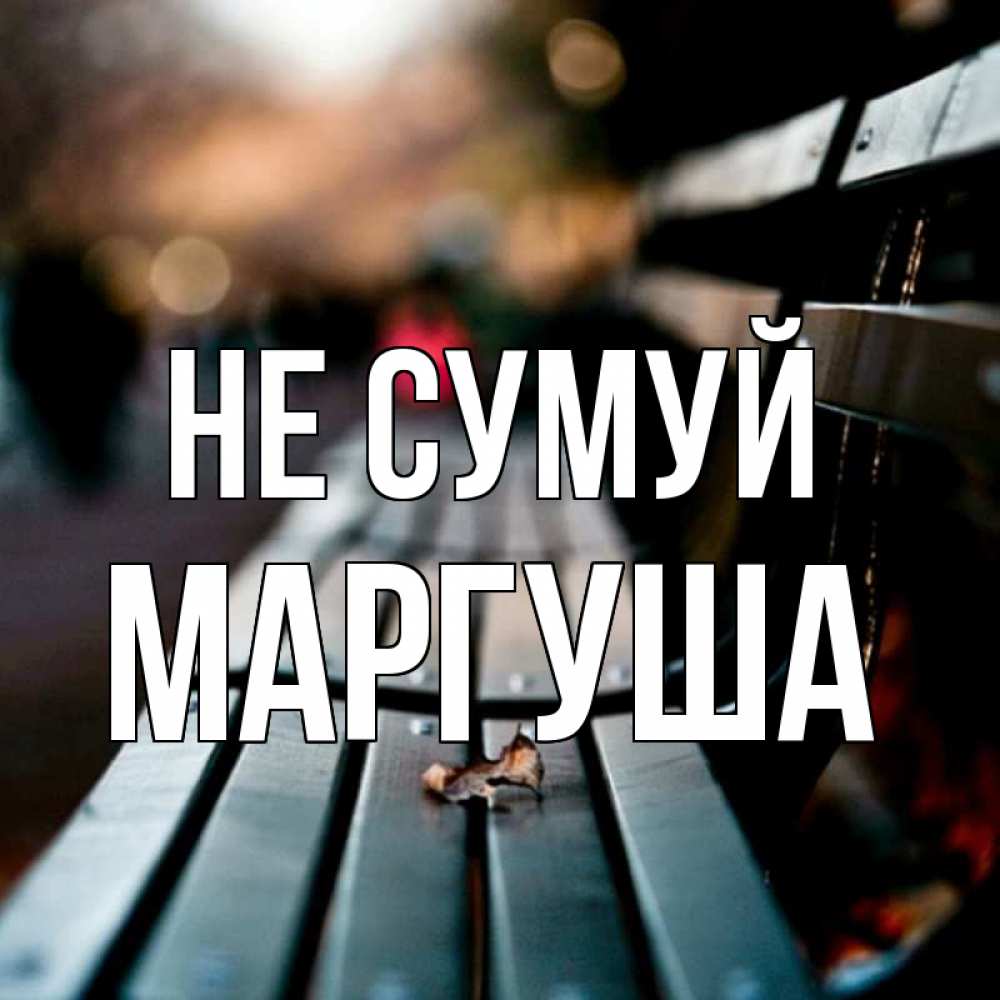 Открытка на каждый день з підписом, Маргуша Не сумуй размытый фон Прикольна листівка з побажанням онлайн скачати безкоштовно 