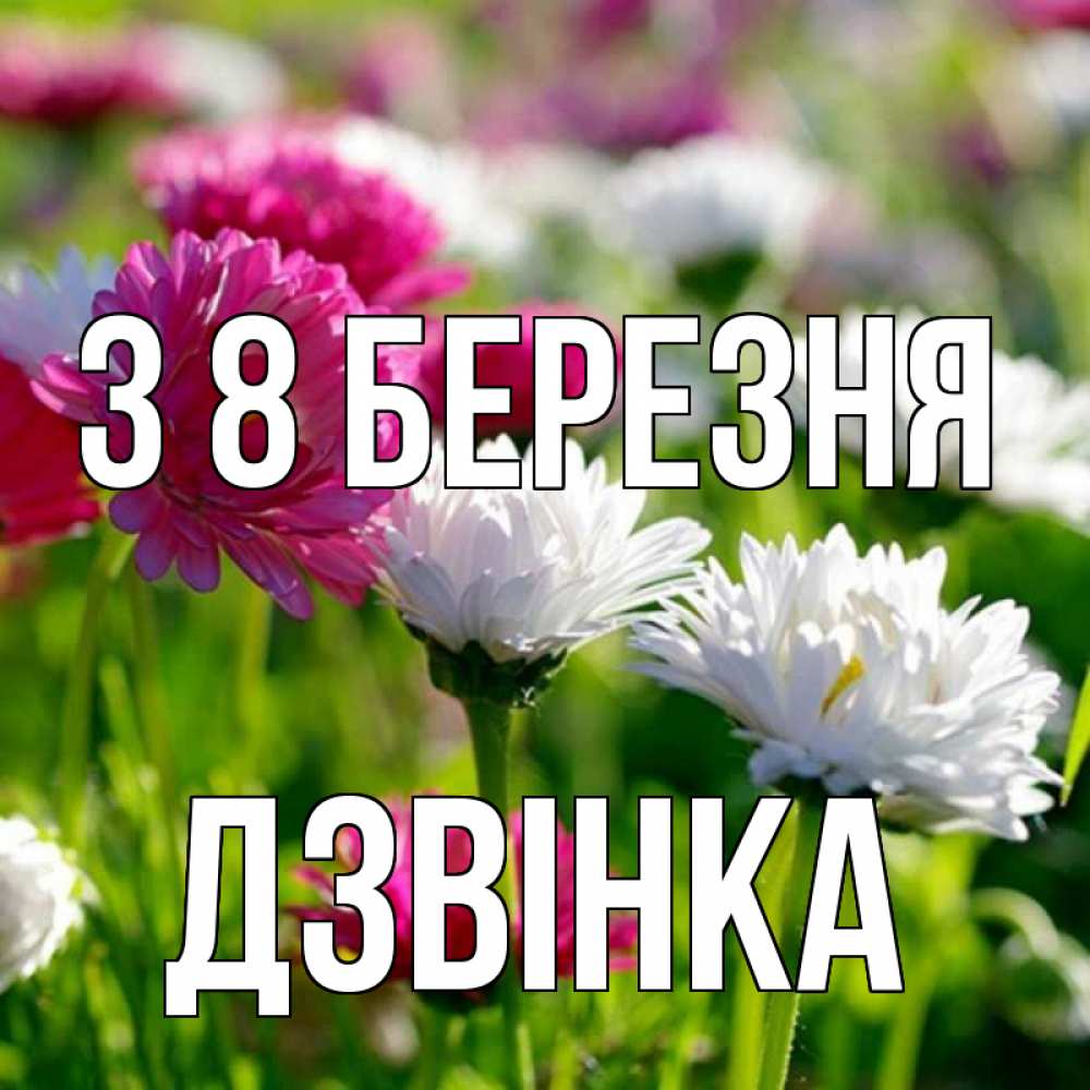 Открытка на каждый день з підписом, Дзвінка З 8 БЕРЕЗНЯ международный женский день 1 Прикольна листівка з побажанням онлайн скачати безкоштовно 