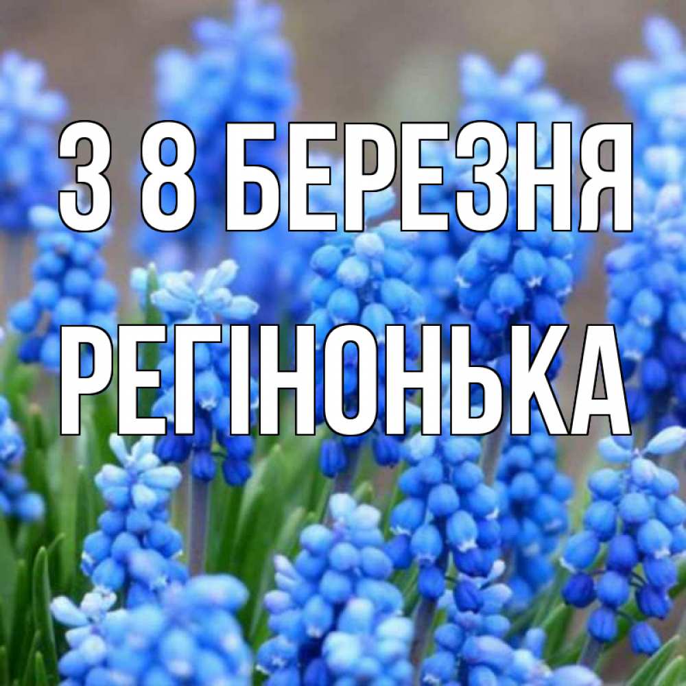 Открытка на каждый день з підписом, Регінонька З 8 БЕРЕЗНЯ Поздравительная открытка для женщин с цветами на праздничную дату Прикольна листівка з побажанням онлайн скачати безкоштовно 