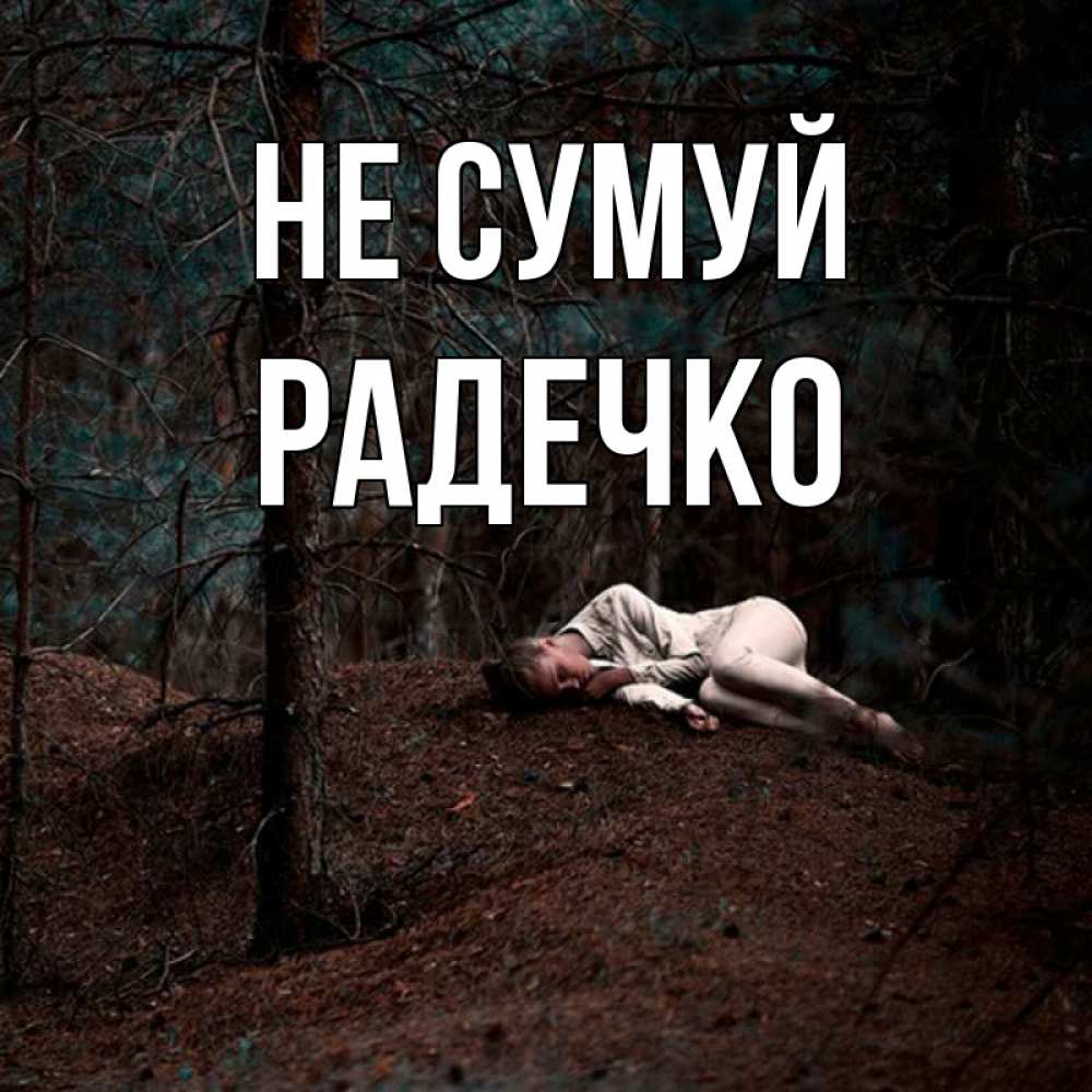 Открытка на каждый день з підписом, Радечко Не сумуй лес Прикольна листівка з побажанням онлайн скачати безкоштовно 
