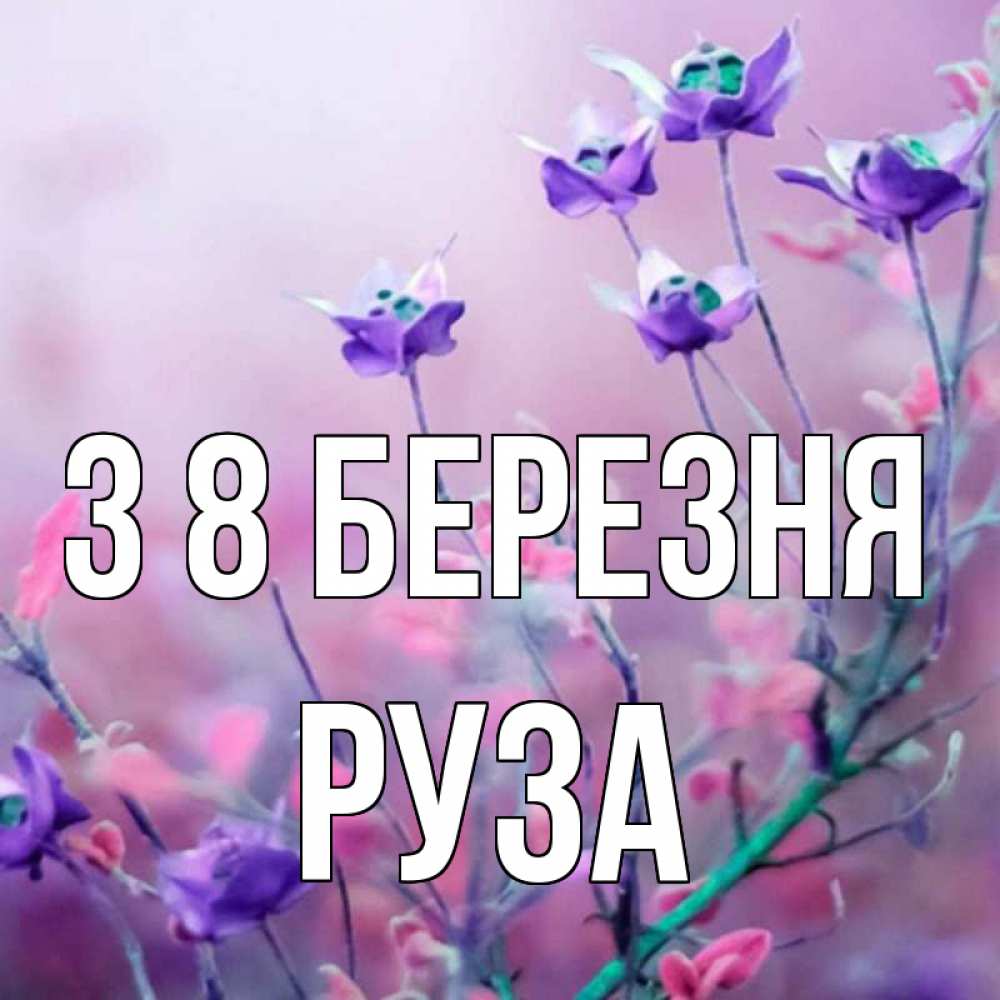 Открытка на каждый день з підписом, Руза З 8 БЕРЕЗНЯ международный женский день 2 Прикольна листівка з побажанням онлайн скачати безкоштовно 