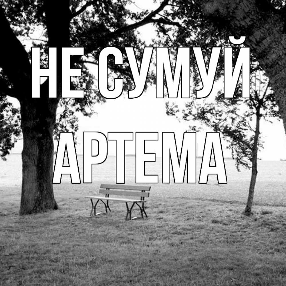 Открытка на каждый день з підписом, Артема Не сумуй мощное дерево Прикольна листівка з побажанням онлайн скачати безкоштовно 