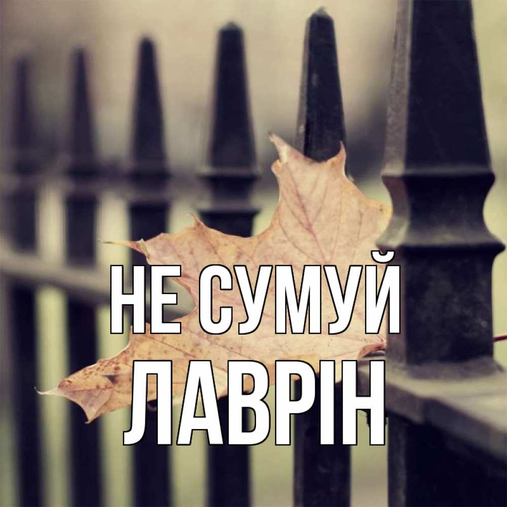 Открытка на каждый день з підписом, Лаврін Не сумуй лист клена Прикольна листівка з побажанням онлайн скачати безкоштовно 