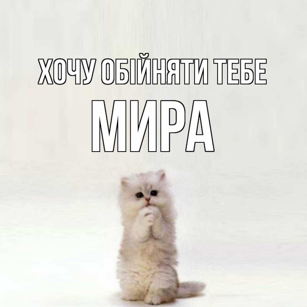 Открытка на каждый день з підписом, Мира Хочу обійняти тебе открытки с креативными подписями Прикольна листівка з побажанням онлайн скачати безкоштовно 