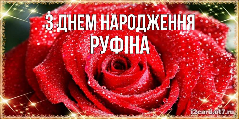 Открытка на каждый день з підписом, Руфіна З Днем народження роса и роза. открытка с красивой розой Прикольна листівка з побажанням онлайн скачати безкоштовно 
