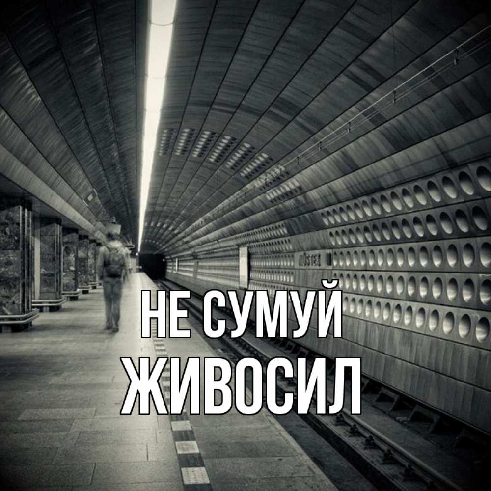 Открытка на каждый день з підписом, Живосил Не сумуй пустая станция метро Прикольна листівка з побажанням онлайн скачати безкоштовно 