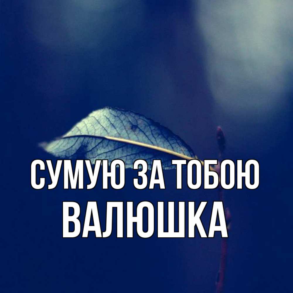 Открытка на каждый день з підписом, Валюшка Сумую за тобою одна ветка 1 Прикольна листівка з побажанням онлайн скачати безкоштовно 