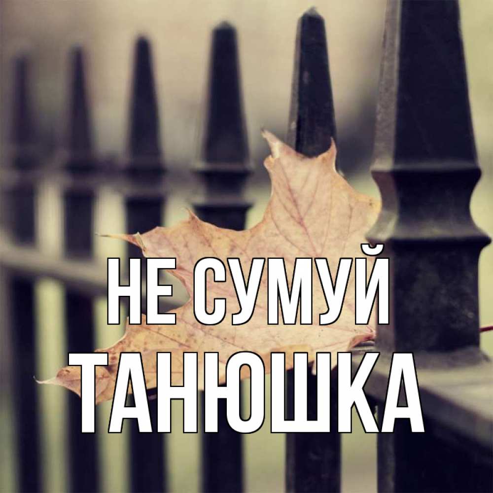 Открытка на каждый день з підписом, Танюшка Не сумуй лист клена Прикольна листівка з побажанням онлайн скачати безкоштовно 