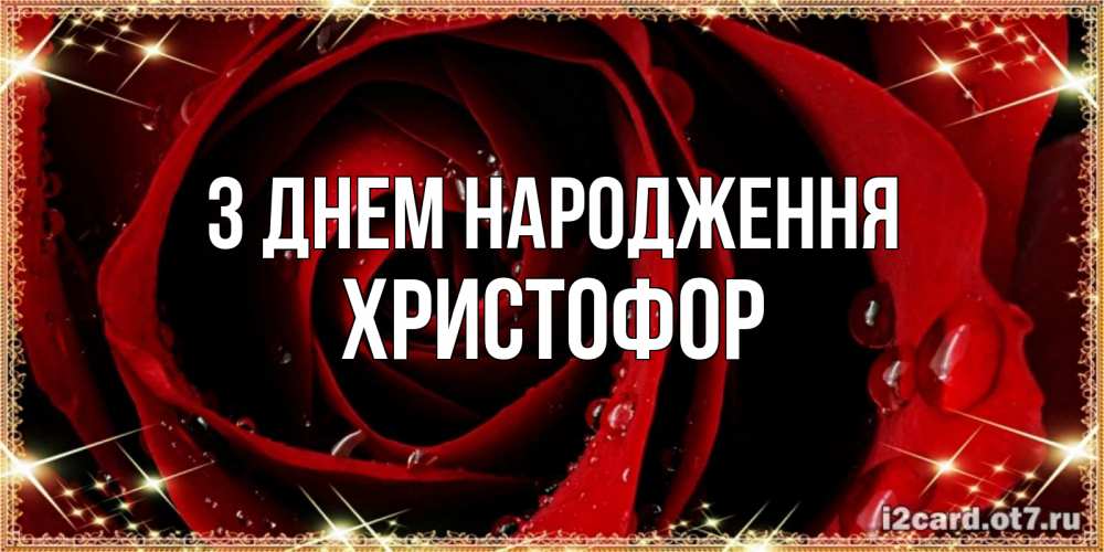 Открытка на каждый день з підписом, Христофор З Днем народження цветок в росе на день рождения Прикольна листівка з побажанням онлайн скачати безкоштовно 