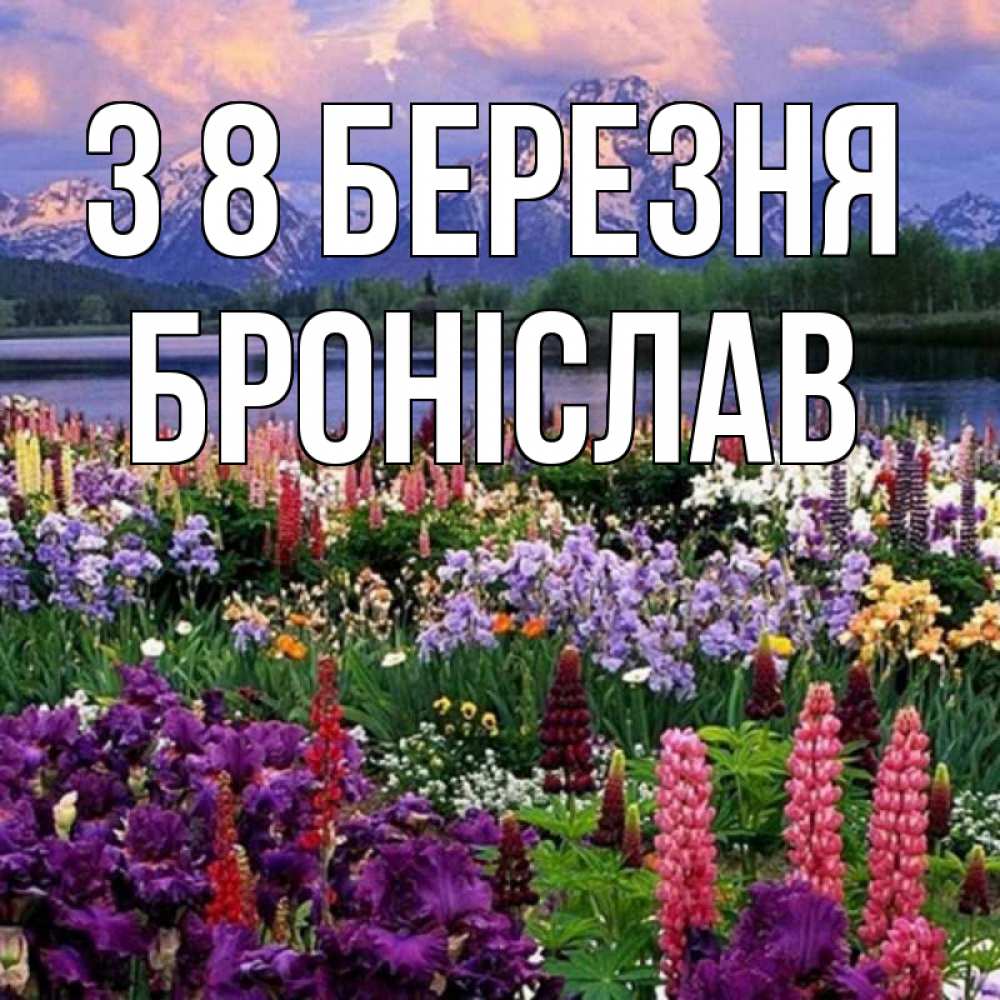 Открытка на каждый день з підписом, Броніслав З 8 БЕРЕЗНЯ международный женский день Прикольна листівка з побажанням онлайн скачати безкоштовно 