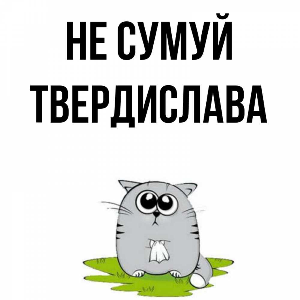 Открытка на каждый день з підписом, Твердислава Не сумуй грустный котяра Прикольна листівка з побажанням онлайн скачати безкоштовно 