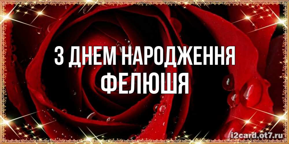 Открытка на каждый день з підписом, Фелюшя З Днем народження цветок в росе на день рождения Прикольна листівка з побажанням онлайн скачати безкоштовно 