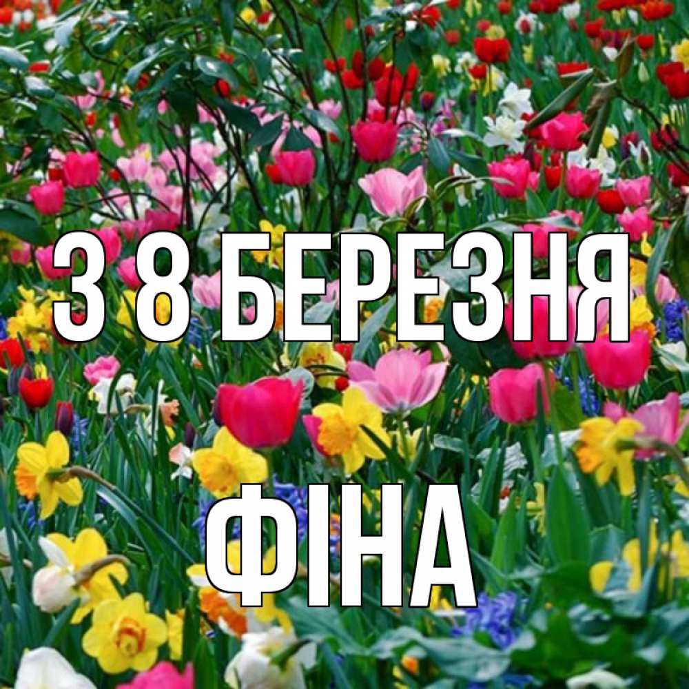 Открытка на каждый день з підписом, Фіна З 8 БЕРЕЗНЯ с международным женским днем поздравления для женщины Прикольна листівка з побажанням онлайн скачати безкоштовно 