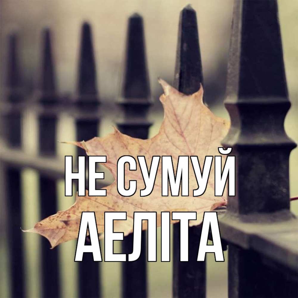 Открытка на каждый день з підписом, Аеліта Не сумуй лист клена Прикольна листівка з побажанням онлайн скачати безкоштовно 