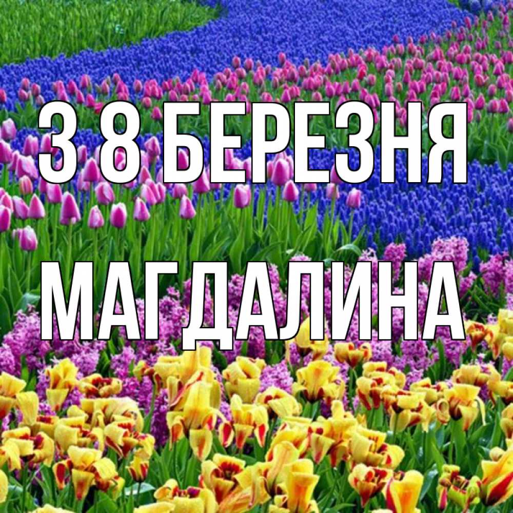 Открытка на каждый день з підписом, Магдалина З 8 БЕРЕЗНЯ цветы Прикольна листівка з побажанням онлайн скачати безкоштовно 