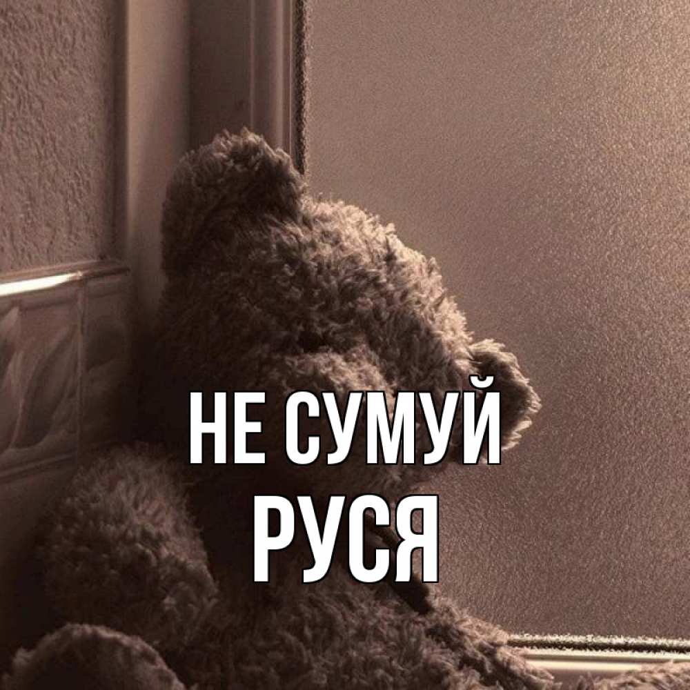 Открытка на каждый день з підписом, Руся Не сумуй стекол рефленое Прикольна листівка з побажанням онлайн скачати безкоштовно 