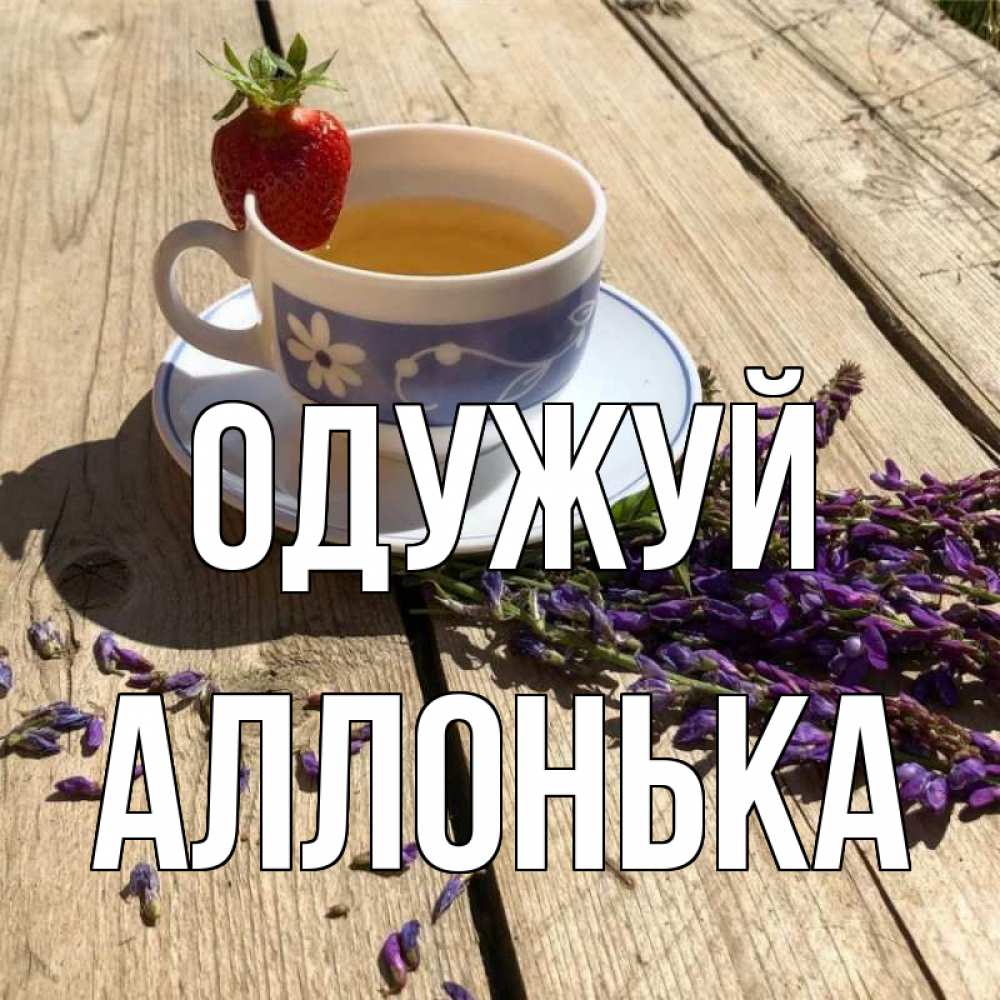 Открытка на каждый день з підписом, Аллонька Одужуй чай Прикольна листівка з побажанням онлайн скачати безкоштовно 