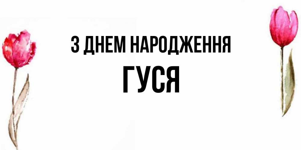 Открытка на каждый день з підписом, Гуся З Днем народження открытки акварелью с цветами Прикольна листівка з побажанням онлайн скачати безкоштовно 