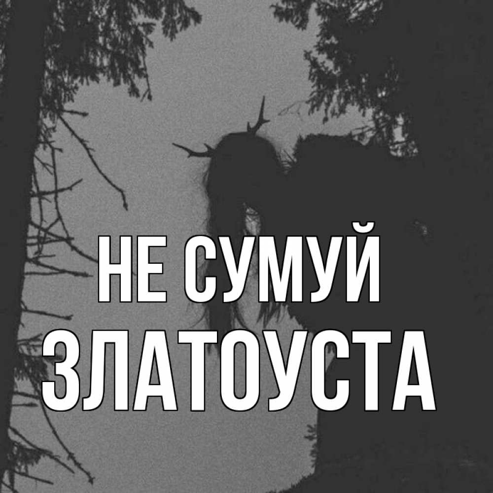 Открытка на каждый день з підписом, Златоуста Не сумуй чудище лесное Прикольна листівка з побажанням онлайн скачати безкоштовно 