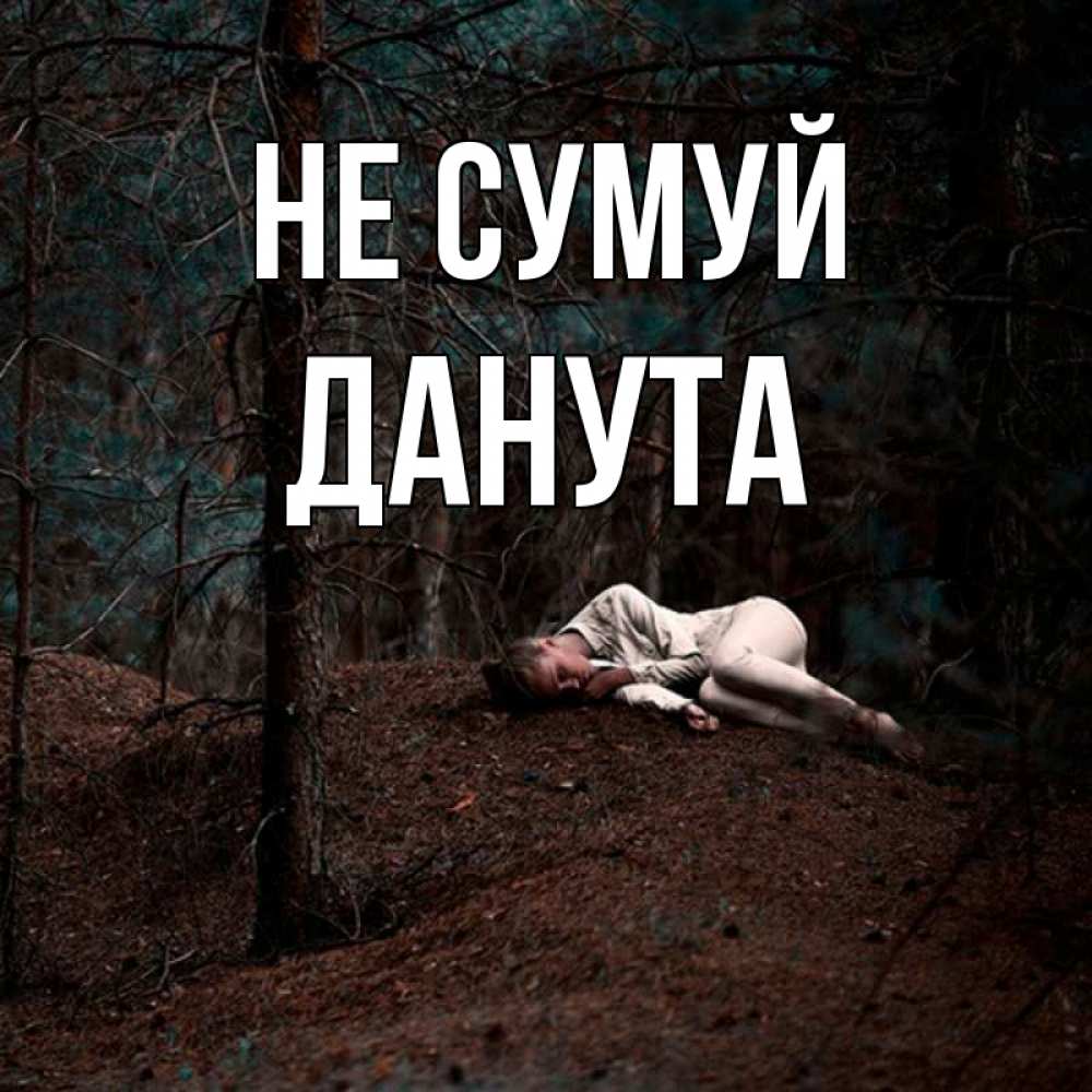 Открытка на каждый день з підписом, Данута Не сумуй лес Прикольна листівка з побажанням онлайн скачати безкоштовно 
