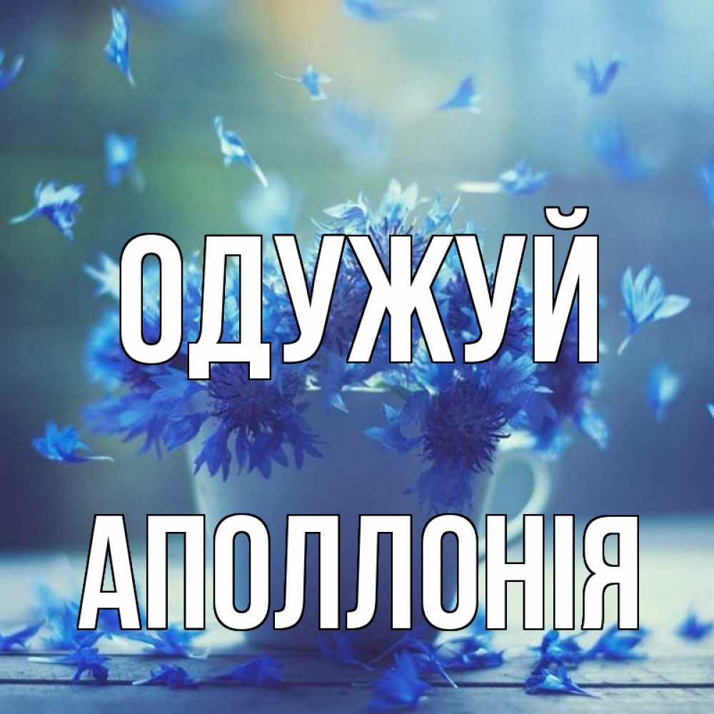 Открытка на каждый день з підписом, Аполлонія Одужуй кружка с зельем и цветами Прикольна листівка з побажанням онлайн скачати безкоштовно 