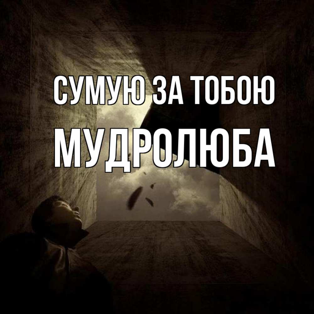 Открытка на каждый день з підписом, Мудролюба Сумую за тобою тут Прикольна листівка з побажанням онлайн скачати безкоштовно 
