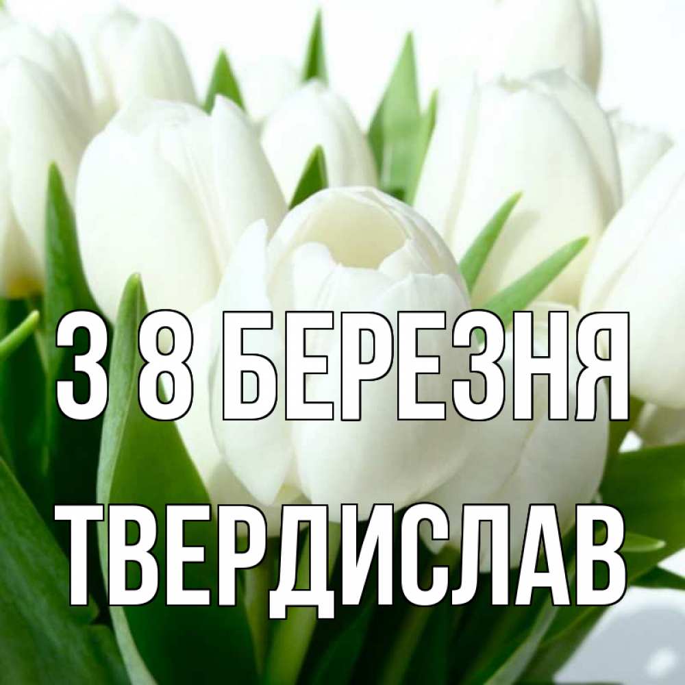 Открытка на каждый день з підписом, Твердислав З 8 БЕРЕЗНЯ цветы Прикольна листівка з побажанням онлайн скачати безкоштовно 