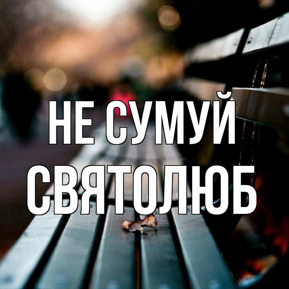 Открытка на каждый день з підписом, Святолюб Не сумуй размытый фон Прикольна листівка з побажанням онлайн скачати безкоштовно 