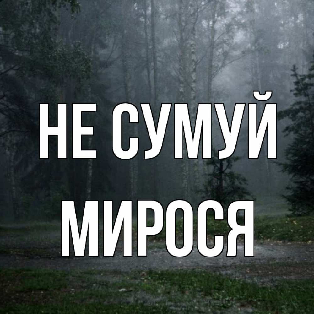 Открытка на каждый день з підписом, Мирося Не сумуй осень Прикольна листівка з побажанням онлайн скачати безкоштовно 