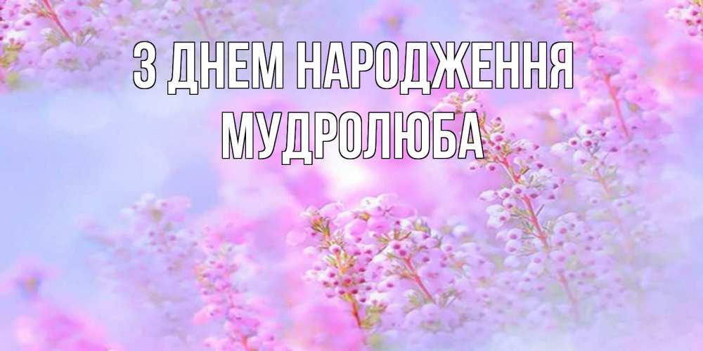 Открытка на каждый день з підписом, Мудролюба З Днем народження красивая открытка с мелкими цветами Прикольна листівка з побажанням онлайн скачати безкоштовно 