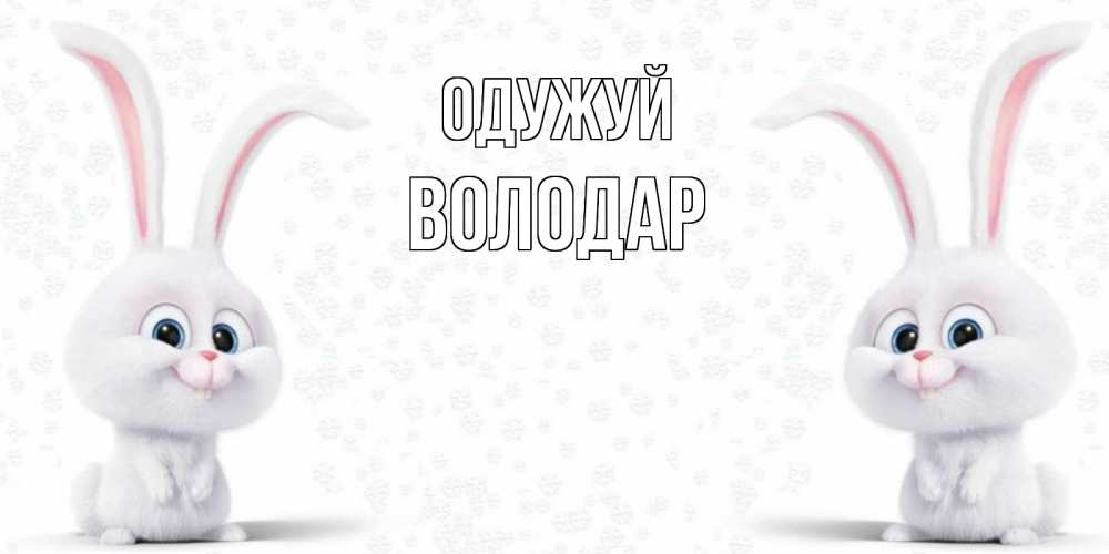 Открытка на каждый день з підписом, Володар Одужуй не болей с зайцем Прикольна листівка з побажанням онлайн скачати безкоштовно 