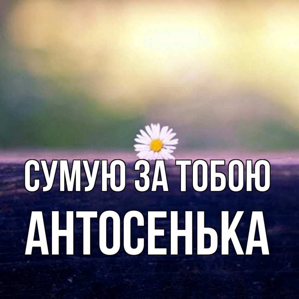 Открытка на каждый день з підписом, Антосенька Сумую за тобою приходи в гости Прикольна листівка з побажанням онлайн скачати безкоштовно 