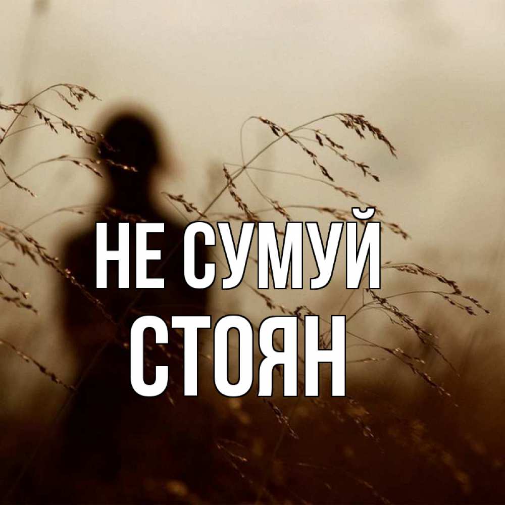Открытка на каждый день з підписом, Стоян Не сумуй грусть Прикольна листівка з побажанням онлайн скачати безкоштовно 