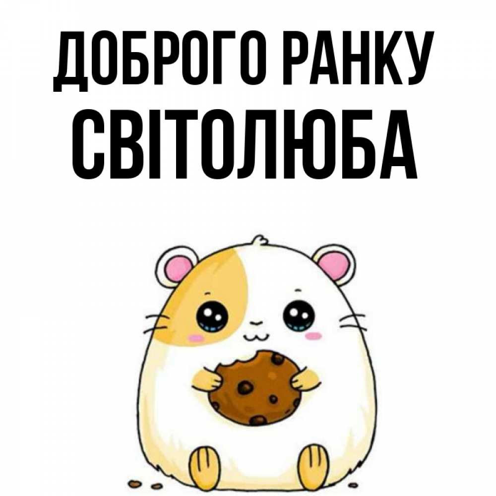 Открытка на каждый день з підписом, Світолюба Доброго ранку есть печеньку. Утречко Прикольна листівка з побажанням онлайн скачати безкоштовно 