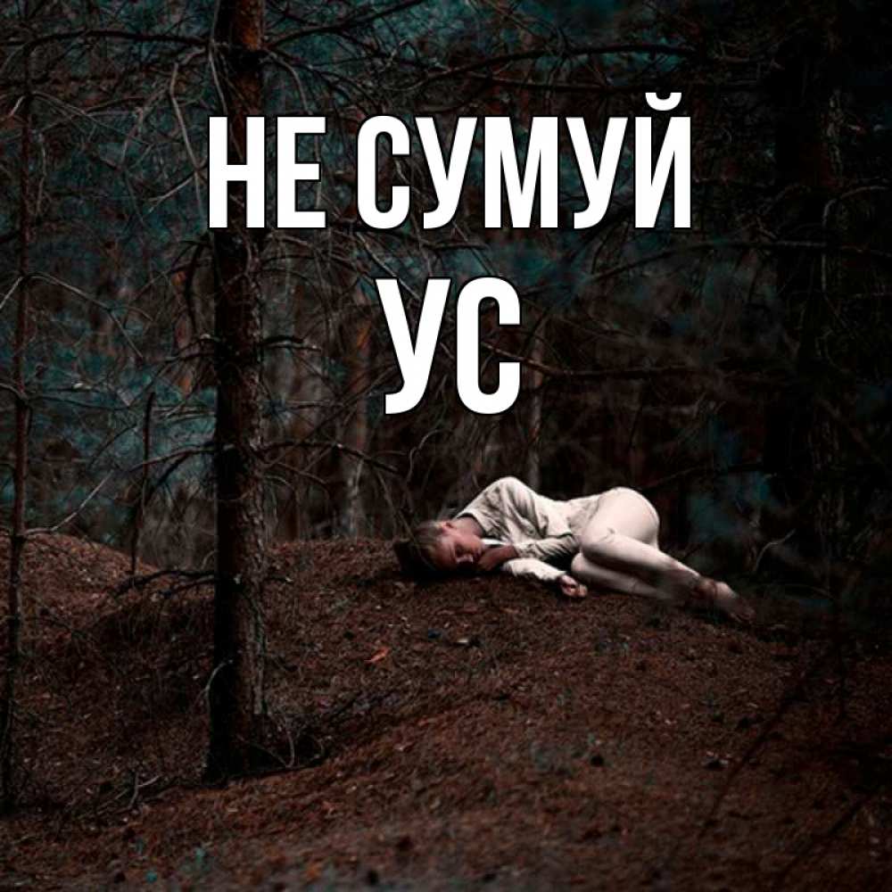 Открытка на каждый день з підписом, Ус Не сумуй лес Прикольна листівка з побажанням онлайн скачати безкоштовно 