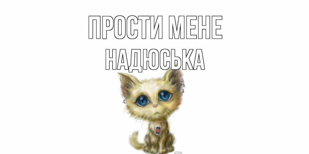 Открытка на каждый день з підписом, Надюська Прости мене прости меня открытка с котиком Прикольна листівка з побажанням онлайн скачати безкоштовно 