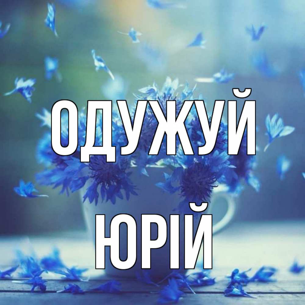 Открытка на каждый день з підписом, Юрій Одужуй кружка с зельем и цветами Прикольна листівка з побажанням онлайн скачати безкоштовно 