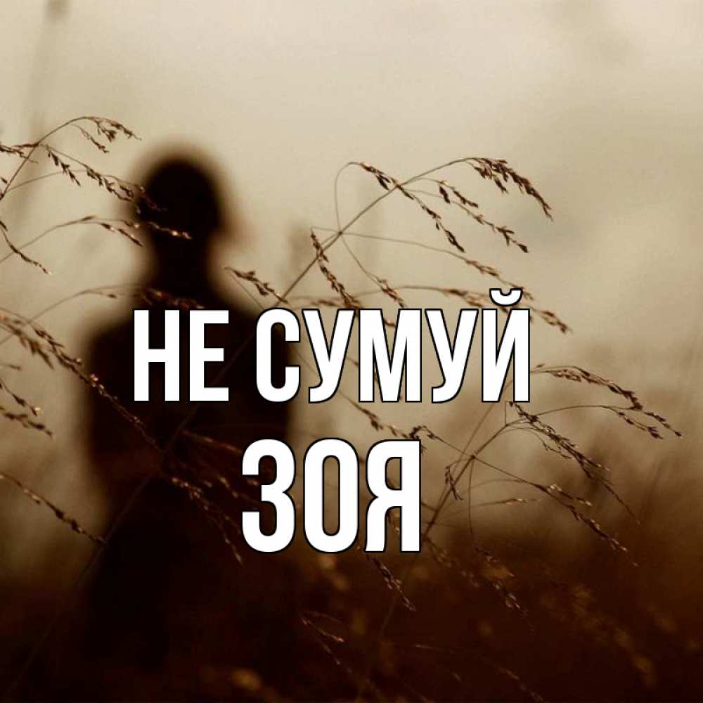 Открытка на каждый день з підписом, Зоя Не сумуй грусть Прикольна листівка з побажанням онлайн скачати безкоштовно 