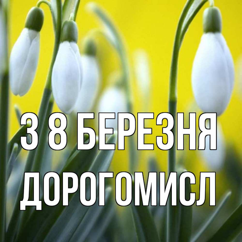 Открытка на каждый день з підписом, Дорогомисл З 8 БЕРЕЗНЯ весенние цветы Прикольна листівка з побажанням онлайн скачати безкоштовно 