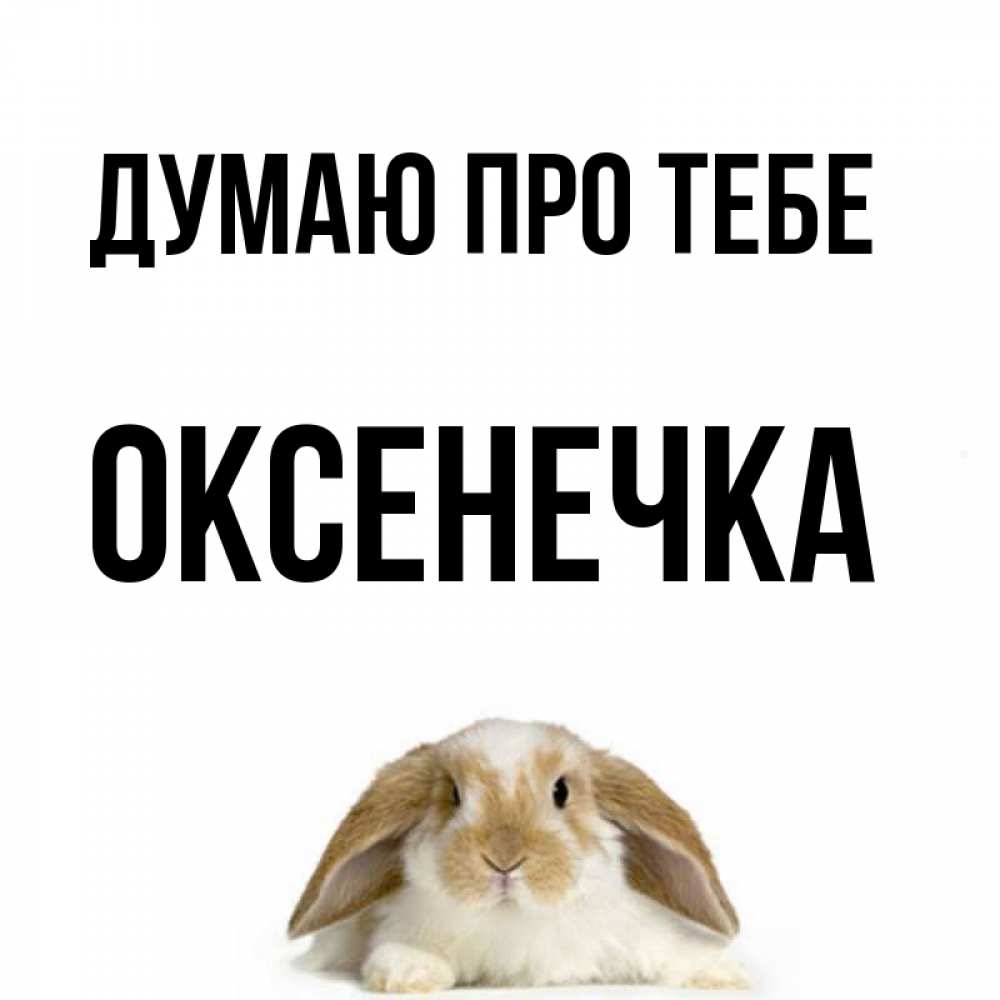 Открытка на каждый день з підписом, Оксенечка Думаю про тебе подписать своими руками онлайн Прикольна листівка з побажанням онлайн скачати безкоштовно 