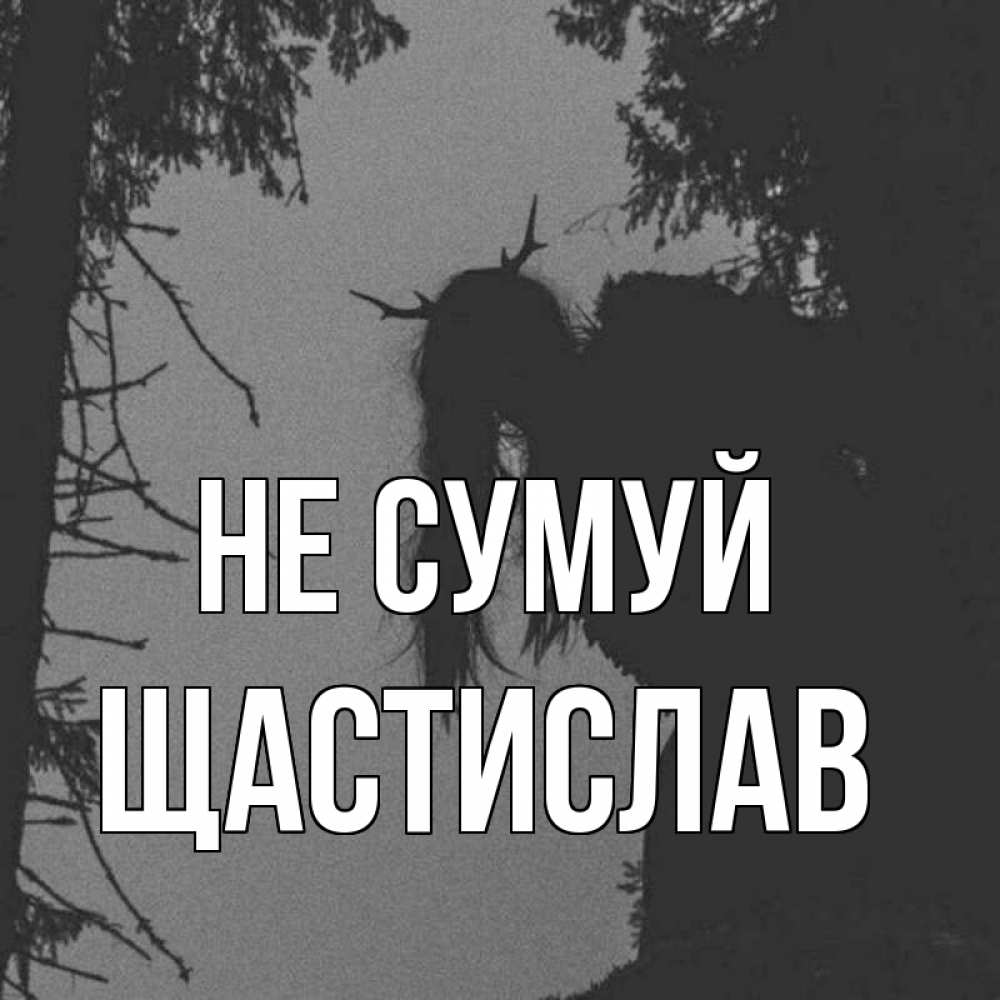 Открытка на каждый день з підписом, Щастислав Не сумуй чудище лесное Прикольна листівка з побажанням онлайн скачати безкоштовно 