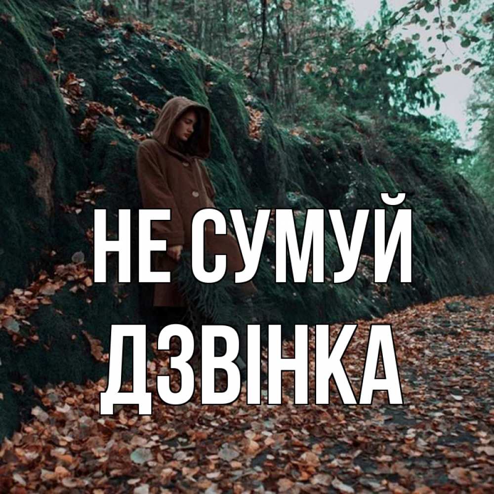 Открытка на каждый день з підписом, Дзвінка Не сумуй осенний лес Прикольна листівка з побажанням онлайн скачати безкоштовно 