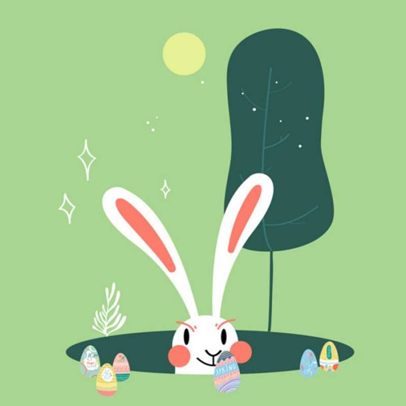 Открытка удачи на пасух  заяц  Бажаю тобі успіху 